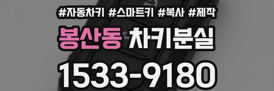 봉산동 차키분실