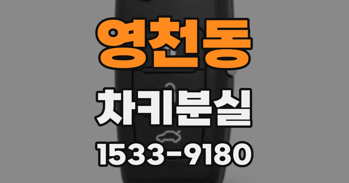 영천동 차키분실