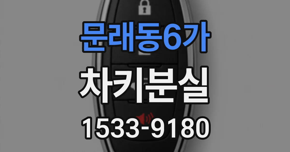 문래동6가 차키분실