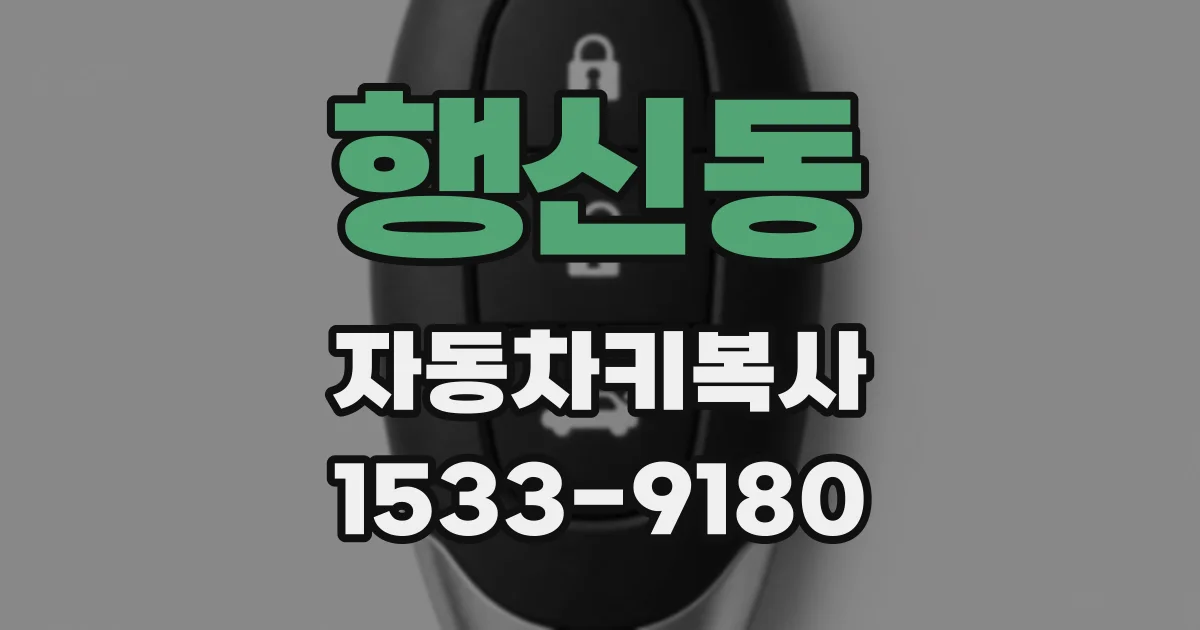 행신동 자동차키복사