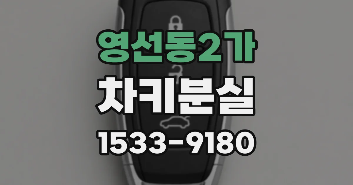 영선동2가 차키분실