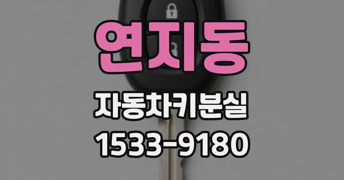 연지동 자동차키분실