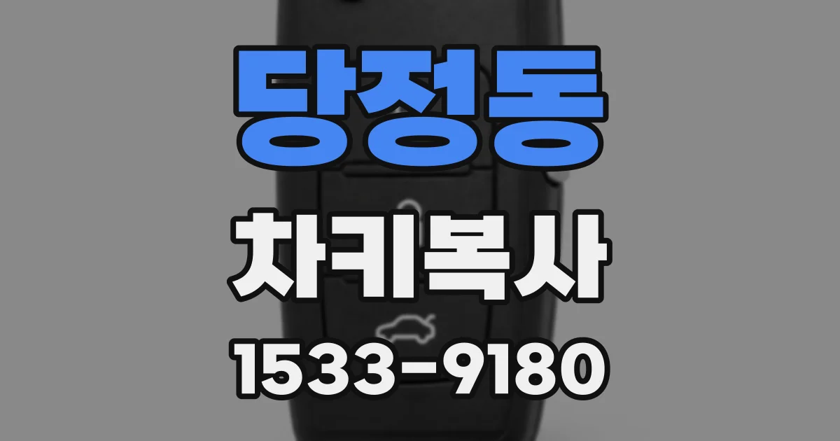 당정동 차키복사