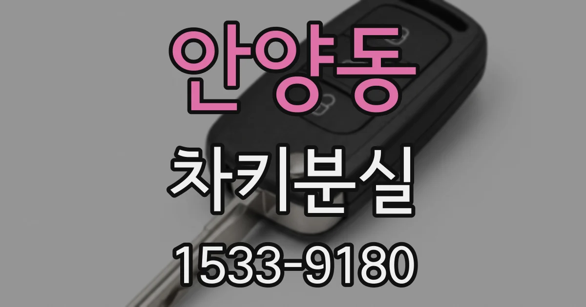안양동 차키분실