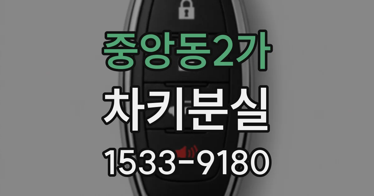 중앙동2가 차키분실
