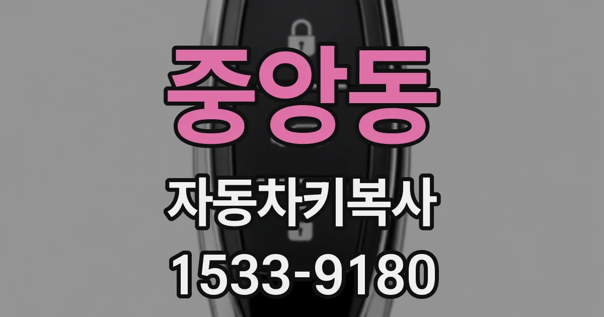 중앙동 자동차키복사
