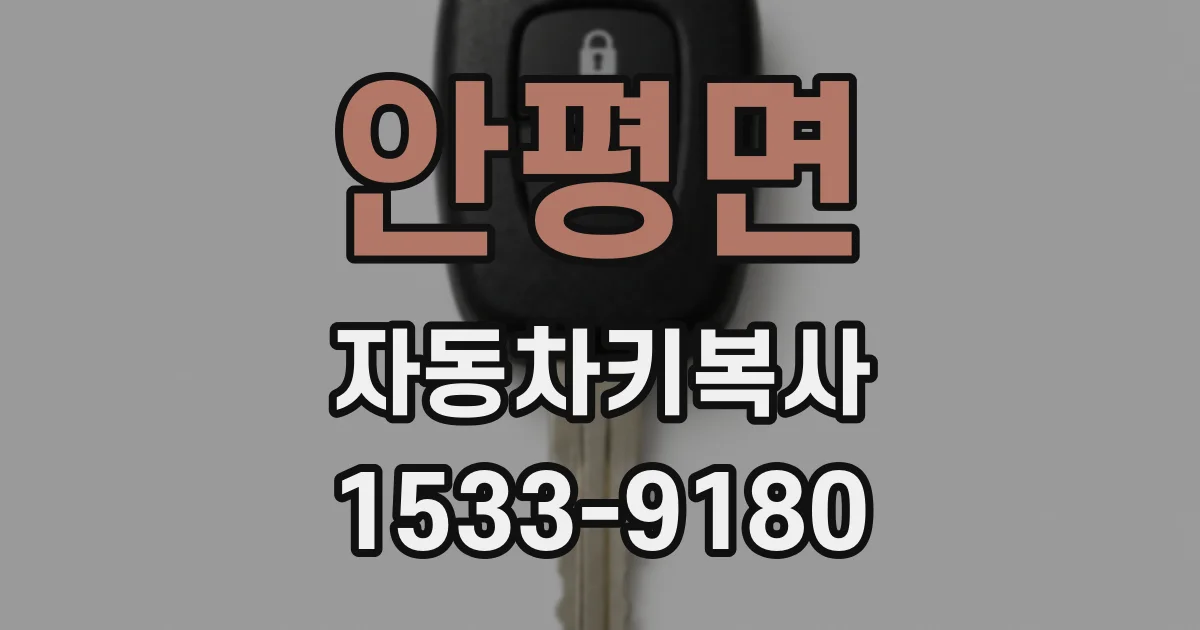 안평면 자동차키복사