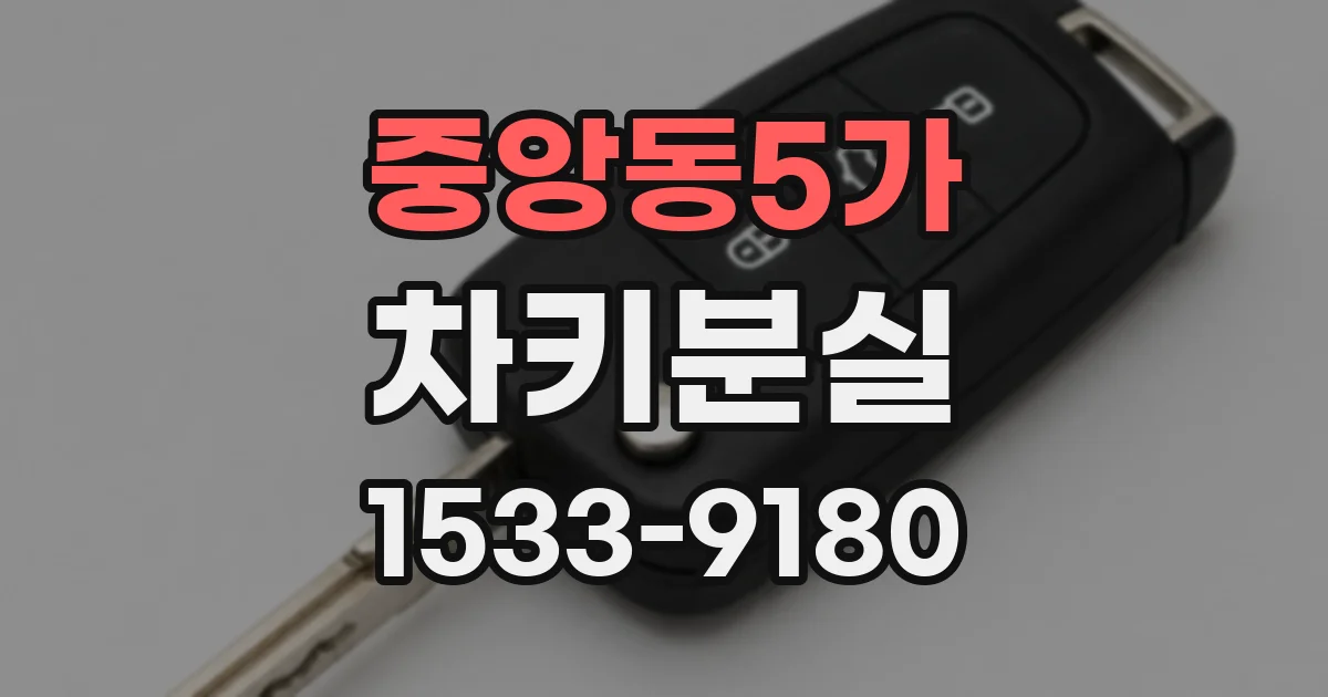중앙동5가 차키분실