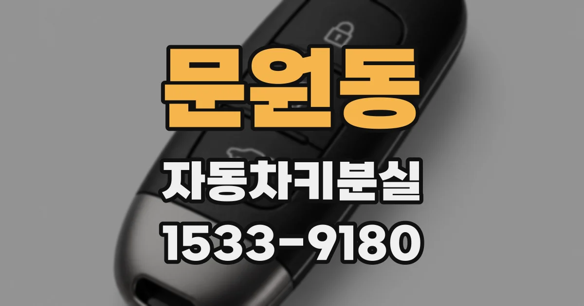 문원동 자동차키분실