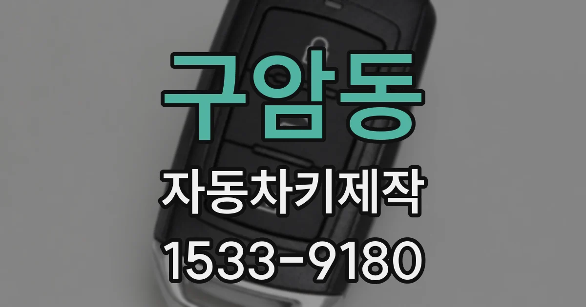 구암동 자동차키제작