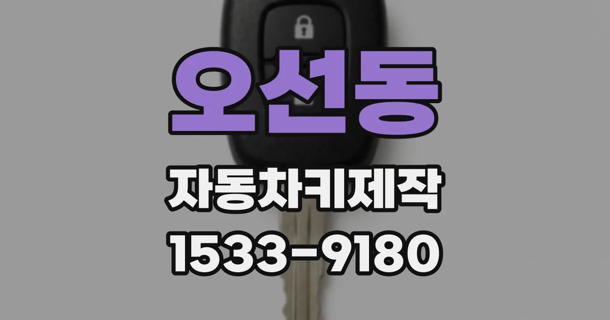 오선동 자동차키제작