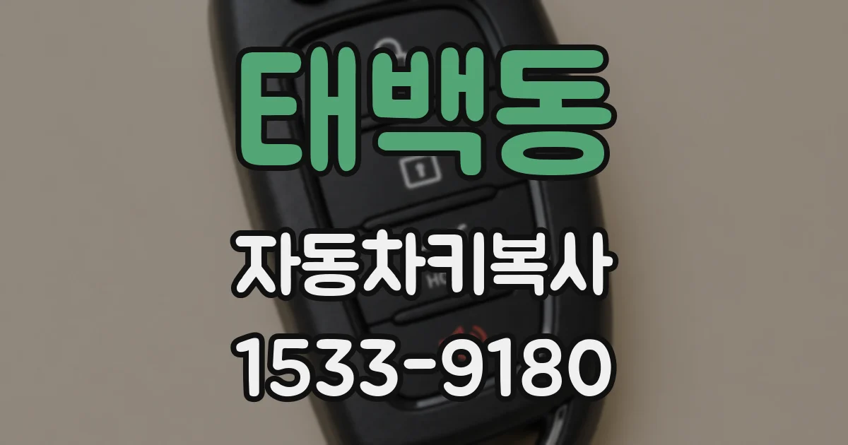 태백동 자동차키복사