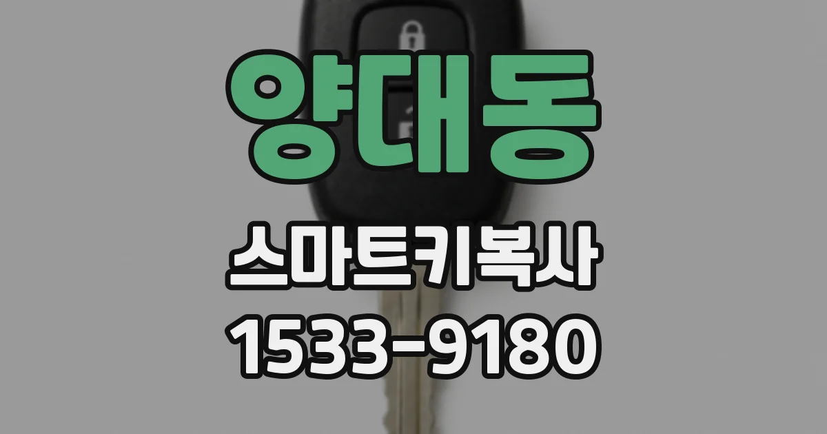 양대동 스마트키복사