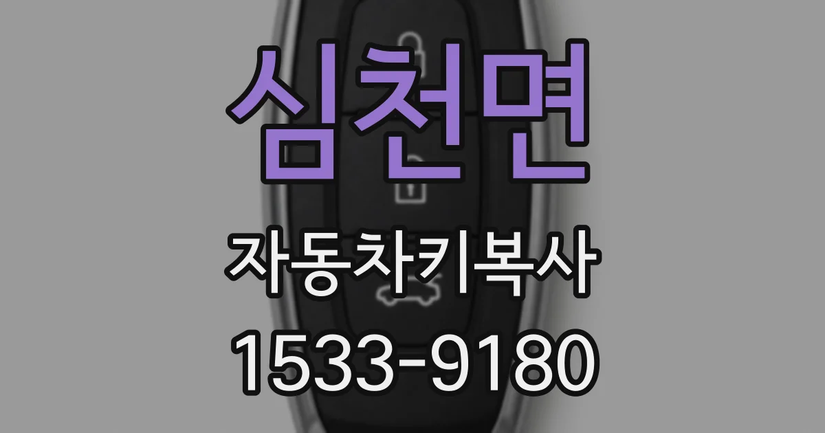 심천면 자동차키복사