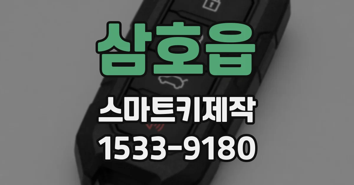 삼호읍 스마트키제작