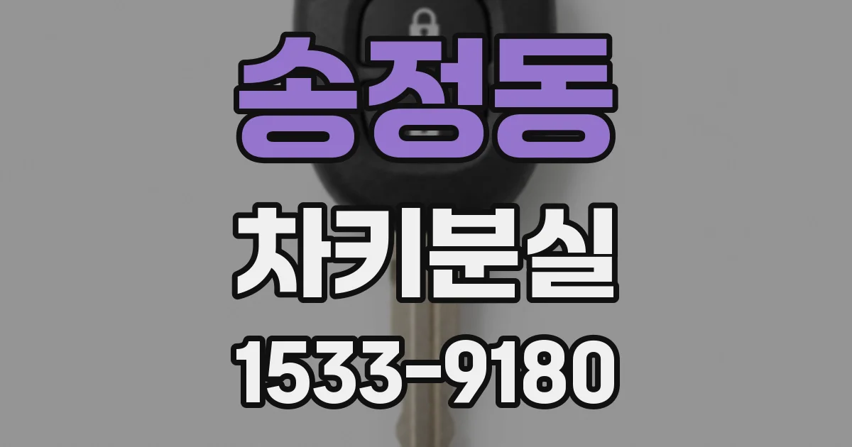 송정동 차키분실