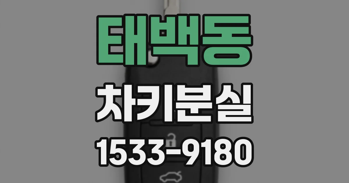 태백동 차키분실