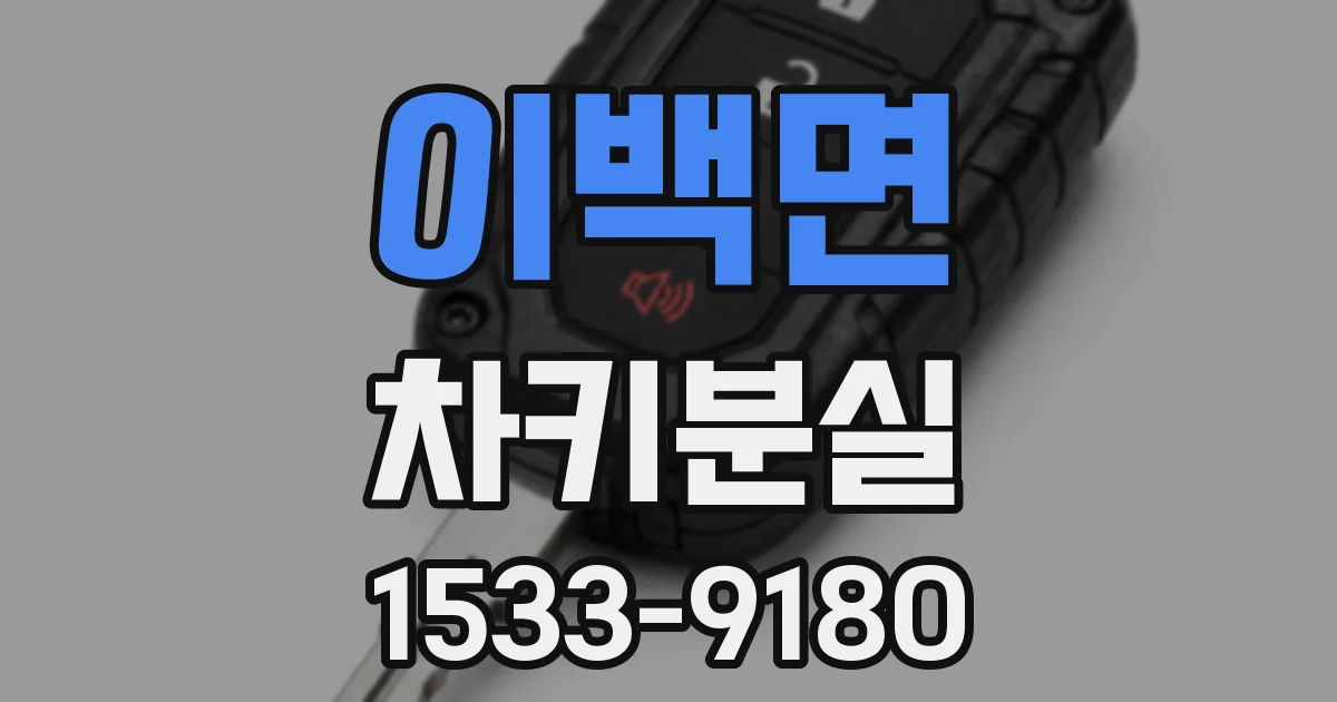 이백면 차키분실
