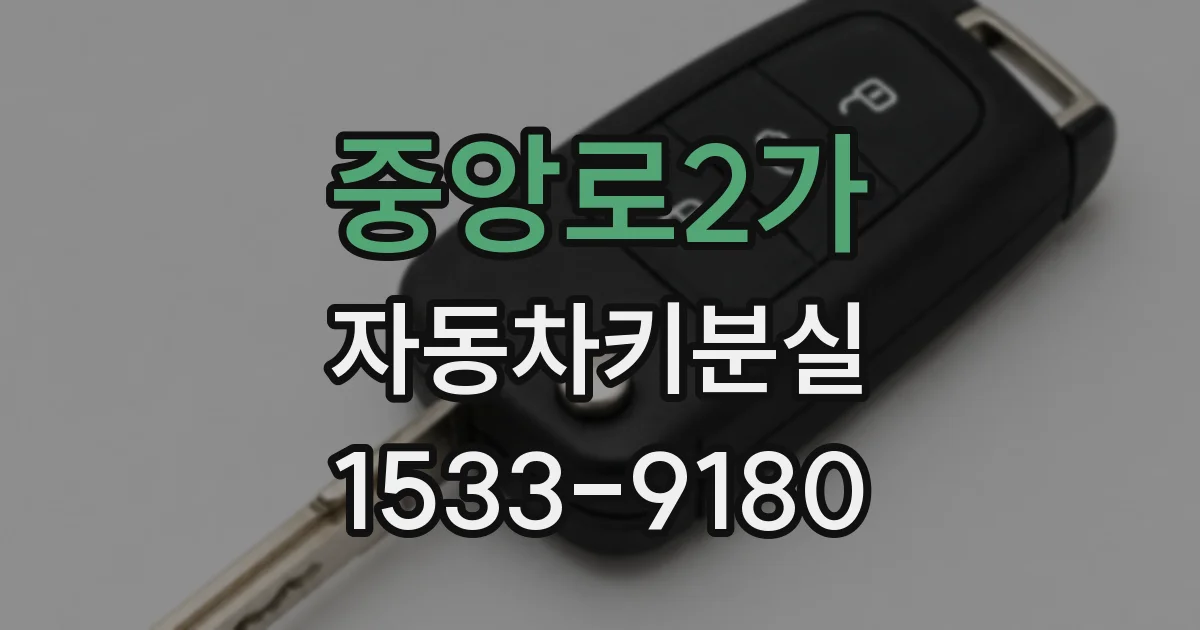 중앙로2가 자동차키분실