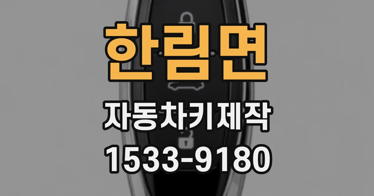 한림면 자동차키제작
