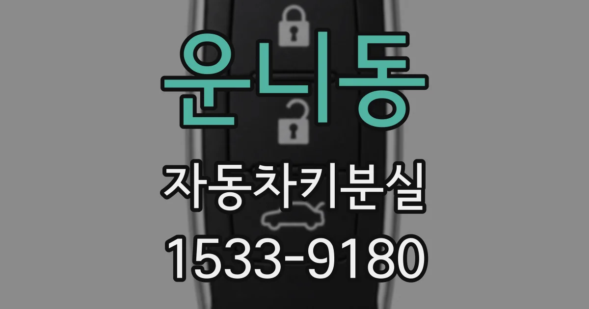 운니동 자동차키분실