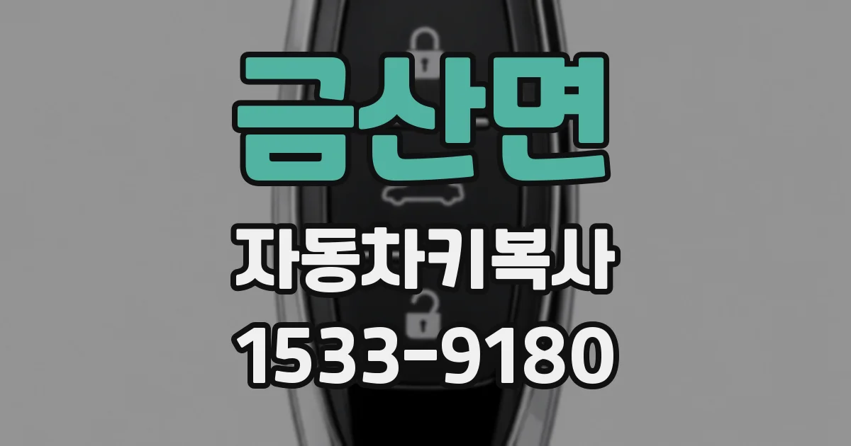 금산면 자동차키복사