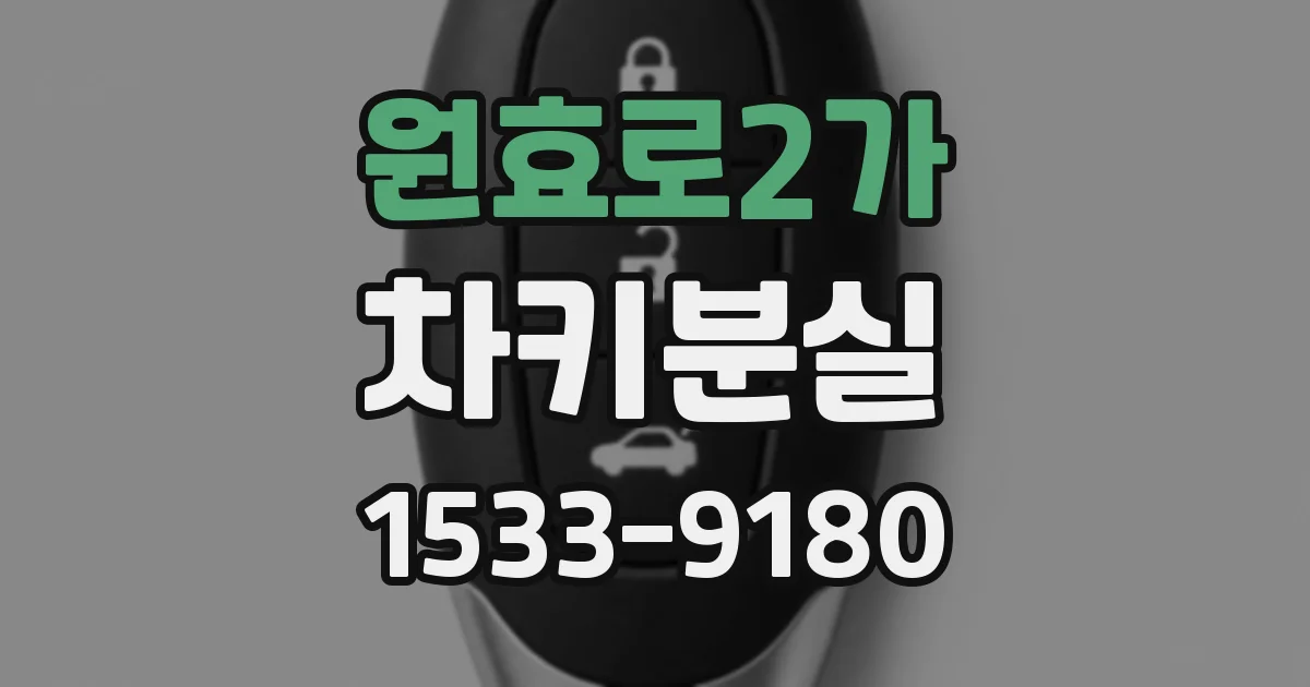 원효로2가 차키분실