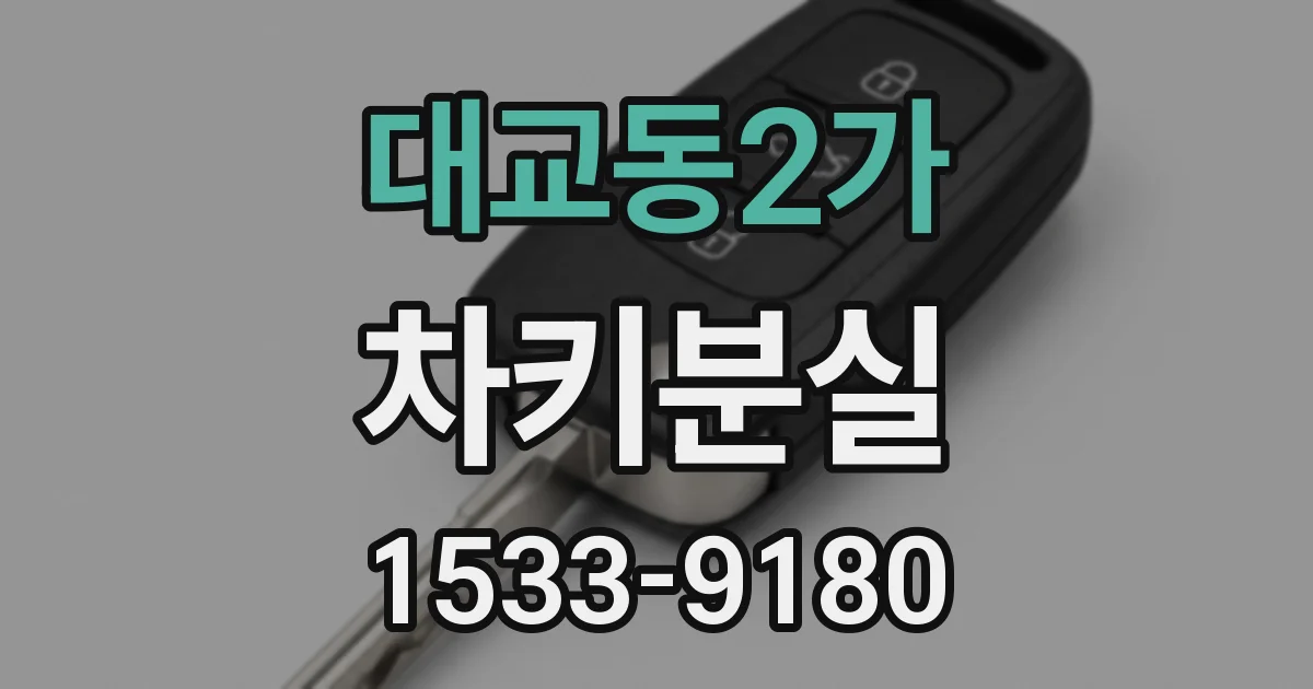 대교동2가 차키분실