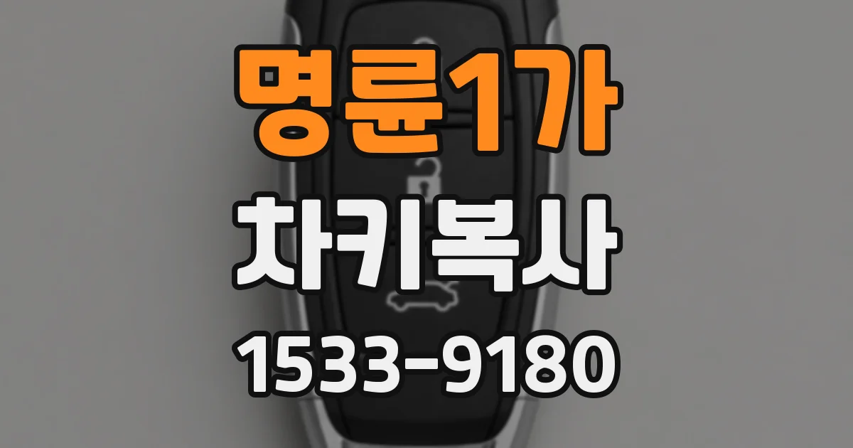 명륜1가 차키복사