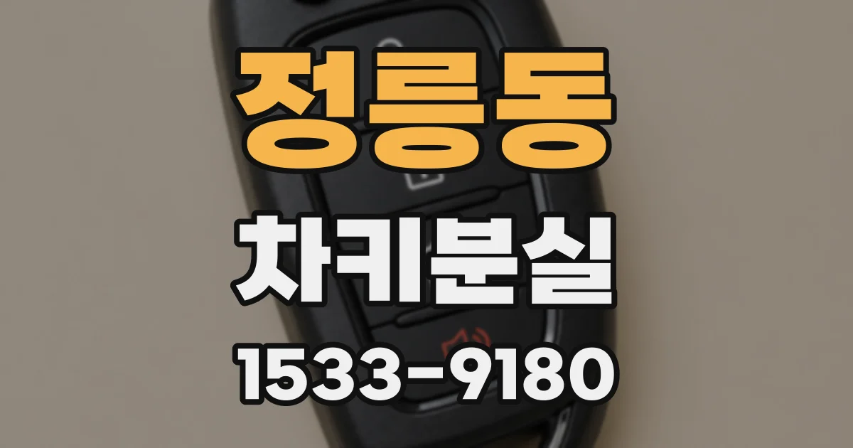 정릉동 차키분실