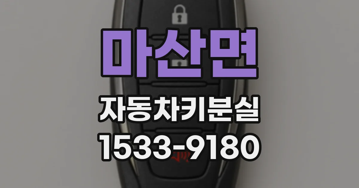 마산면 자동차키분실