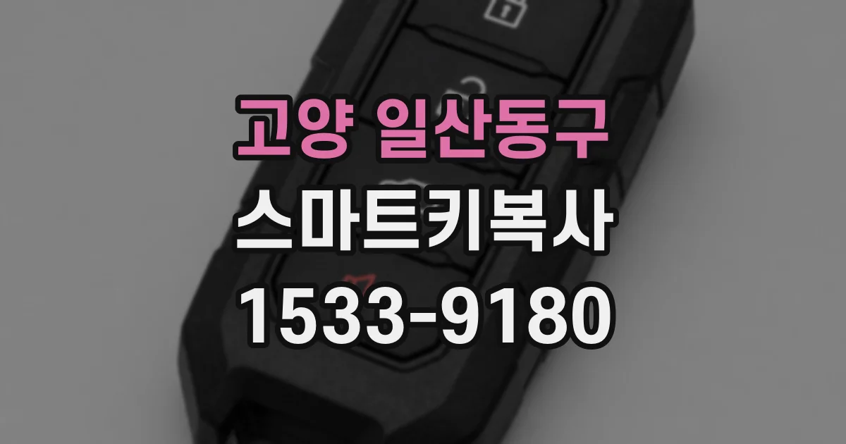 고양 일산동구 스마트키복사