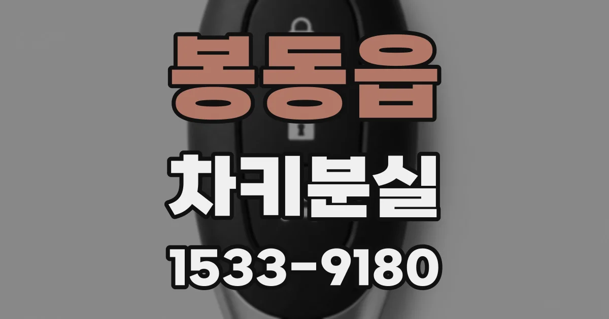 봉동읍 차키분실