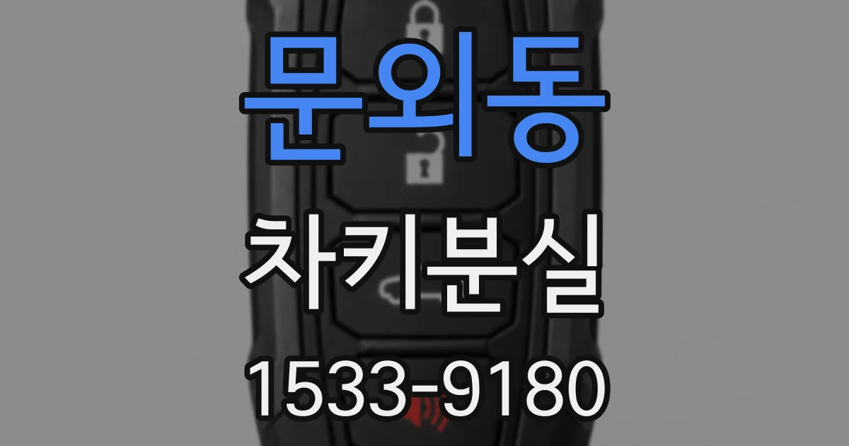 문외동 차키분실