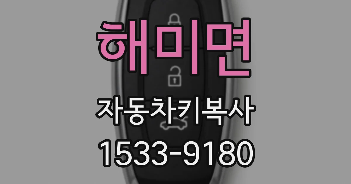 해미면 자동차키복사