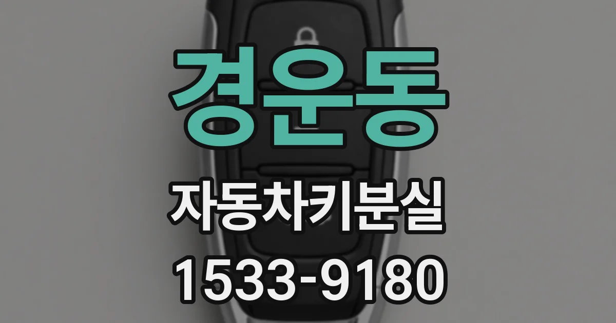 경운동 자동차키분실