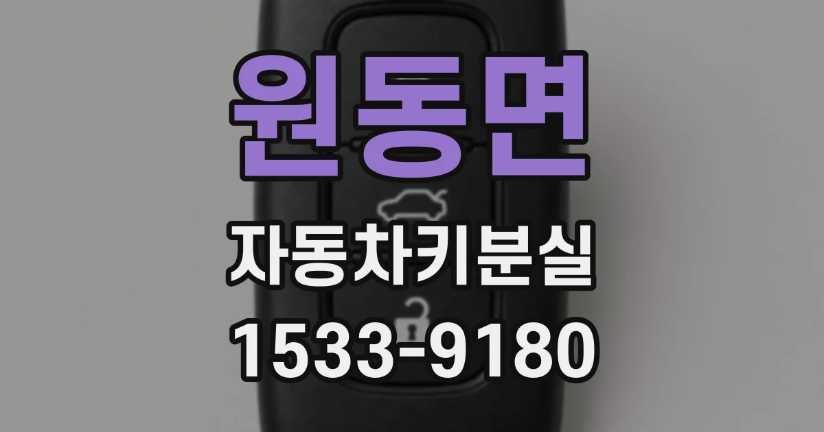 원동면 자동차키분실