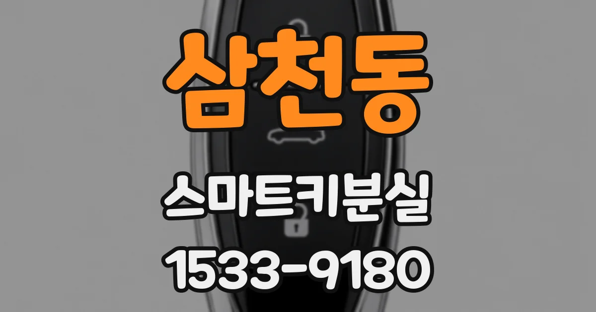 삼천동 스마트키분실