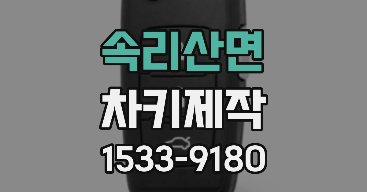 속리산면 차키제작