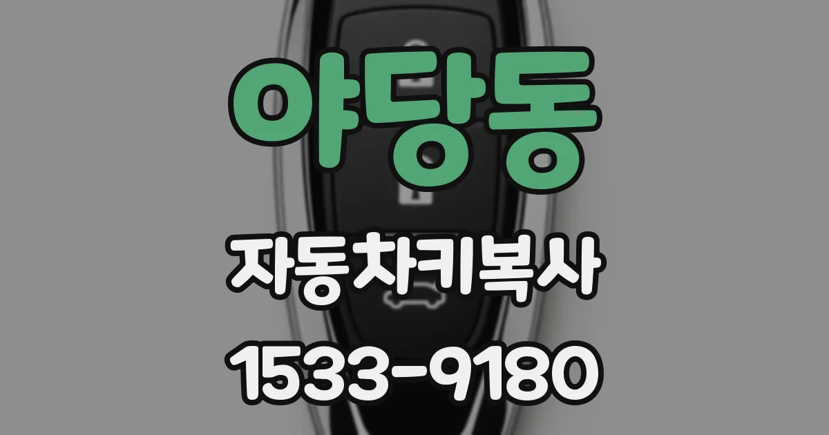 야당동 자동차키복사