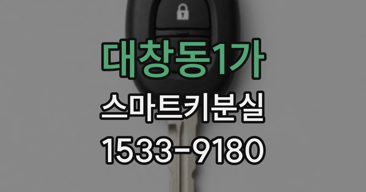 대창동1가 스마트키분실