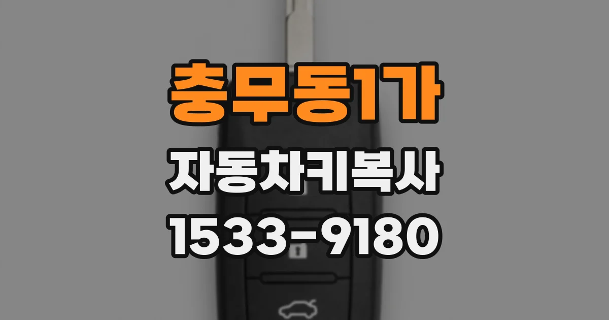 충무동1가 자동차키복사