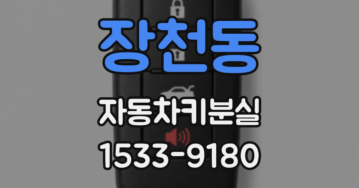 장천동 자동차키분실