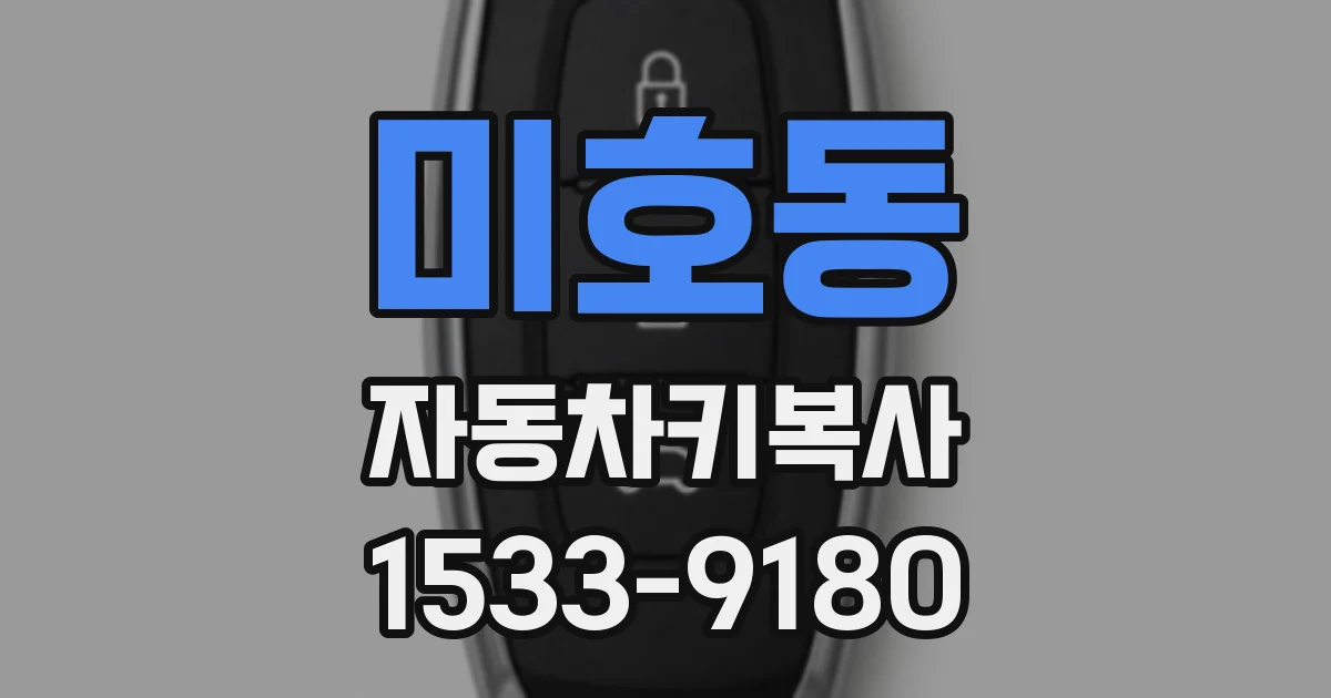 미호동 자동차키복사
