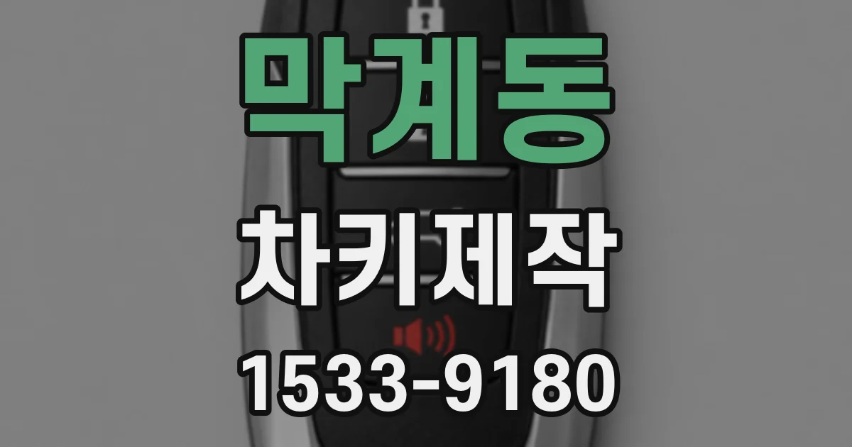 막계동 차키제작