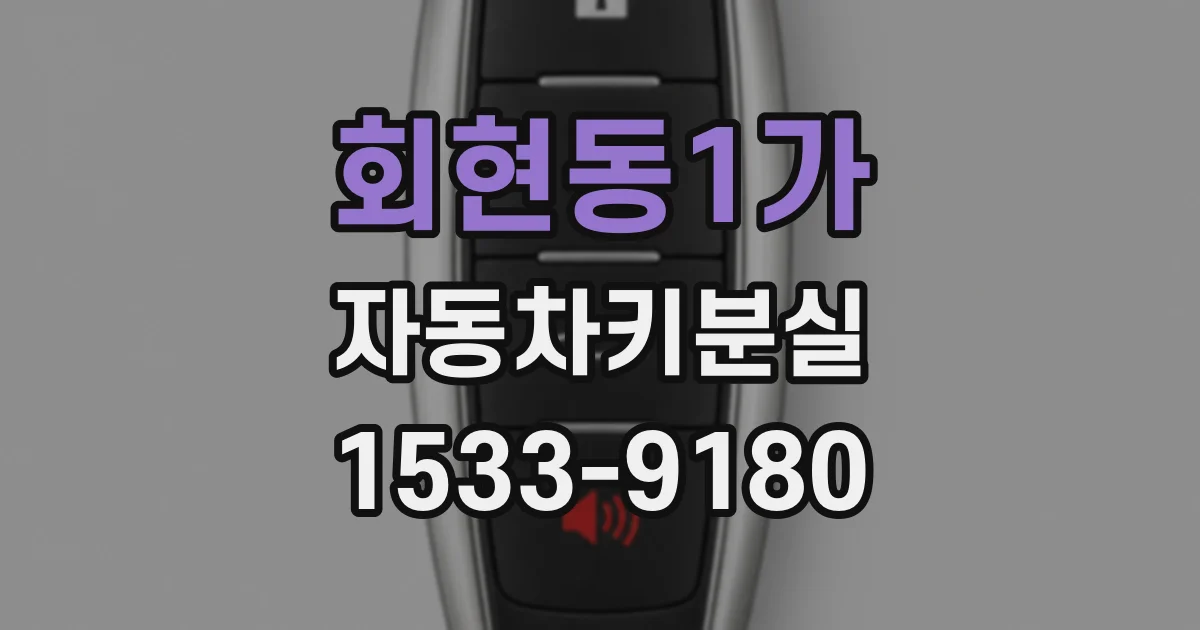 회현동1가 자동차키분실