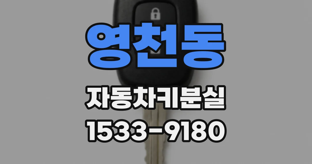 영천동 자동차키분실