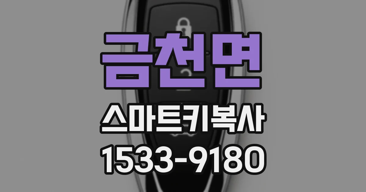 금천면 스마트키복사