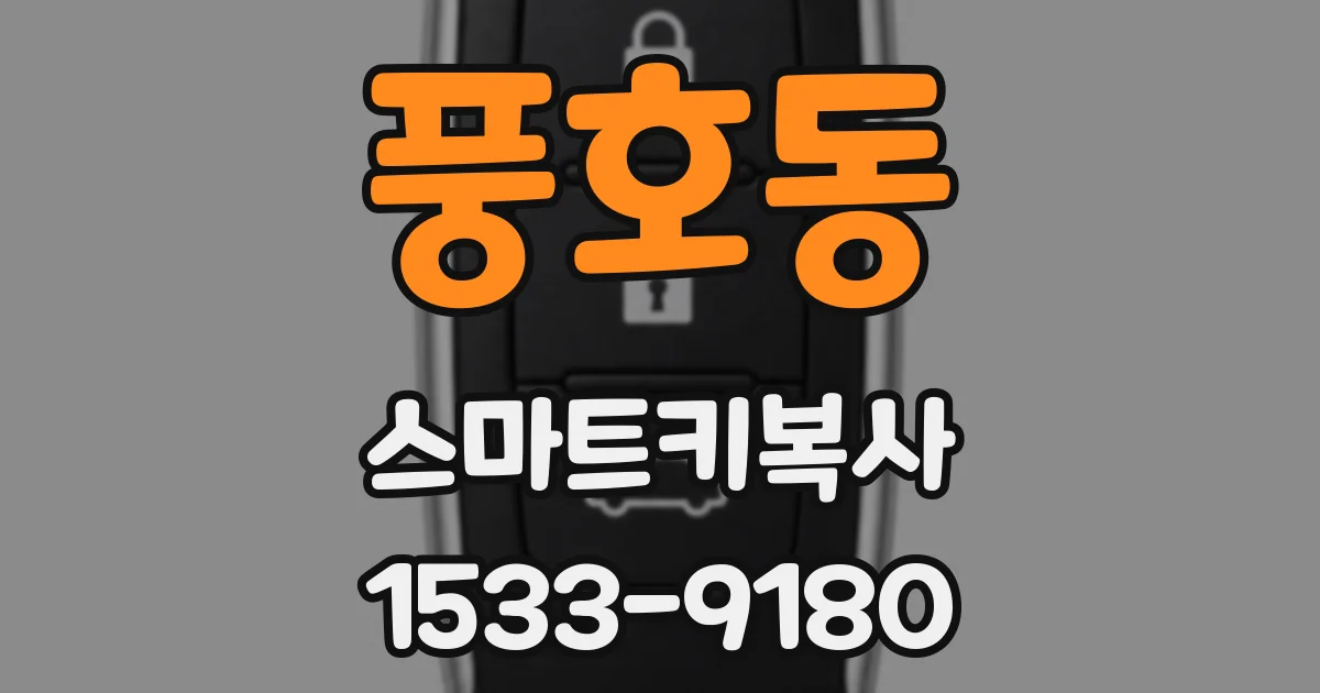 풍호동 스마트키복사