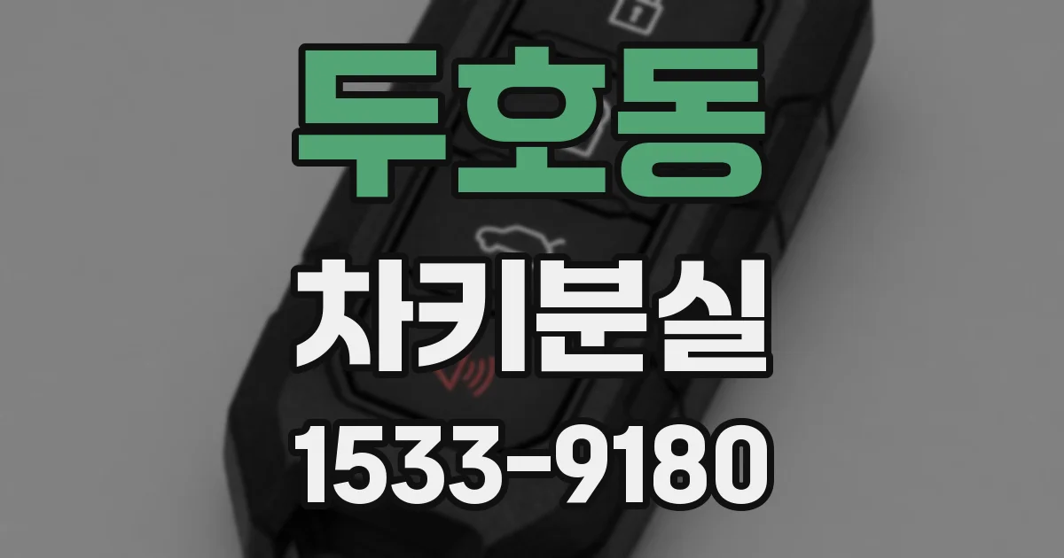 두호동 차키분실